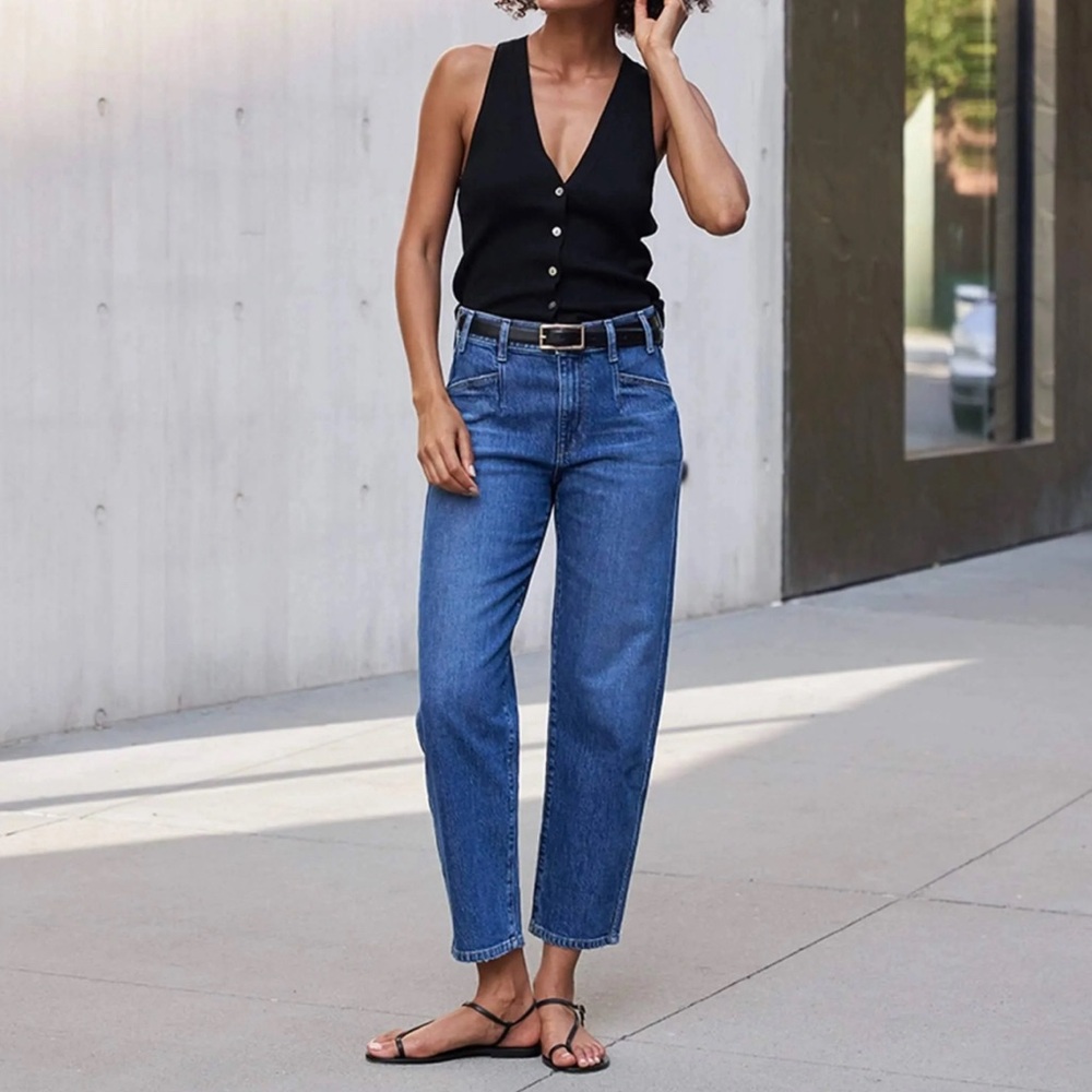 AYR- The Beat—Barrel Leg Ankle Crop Jean 29